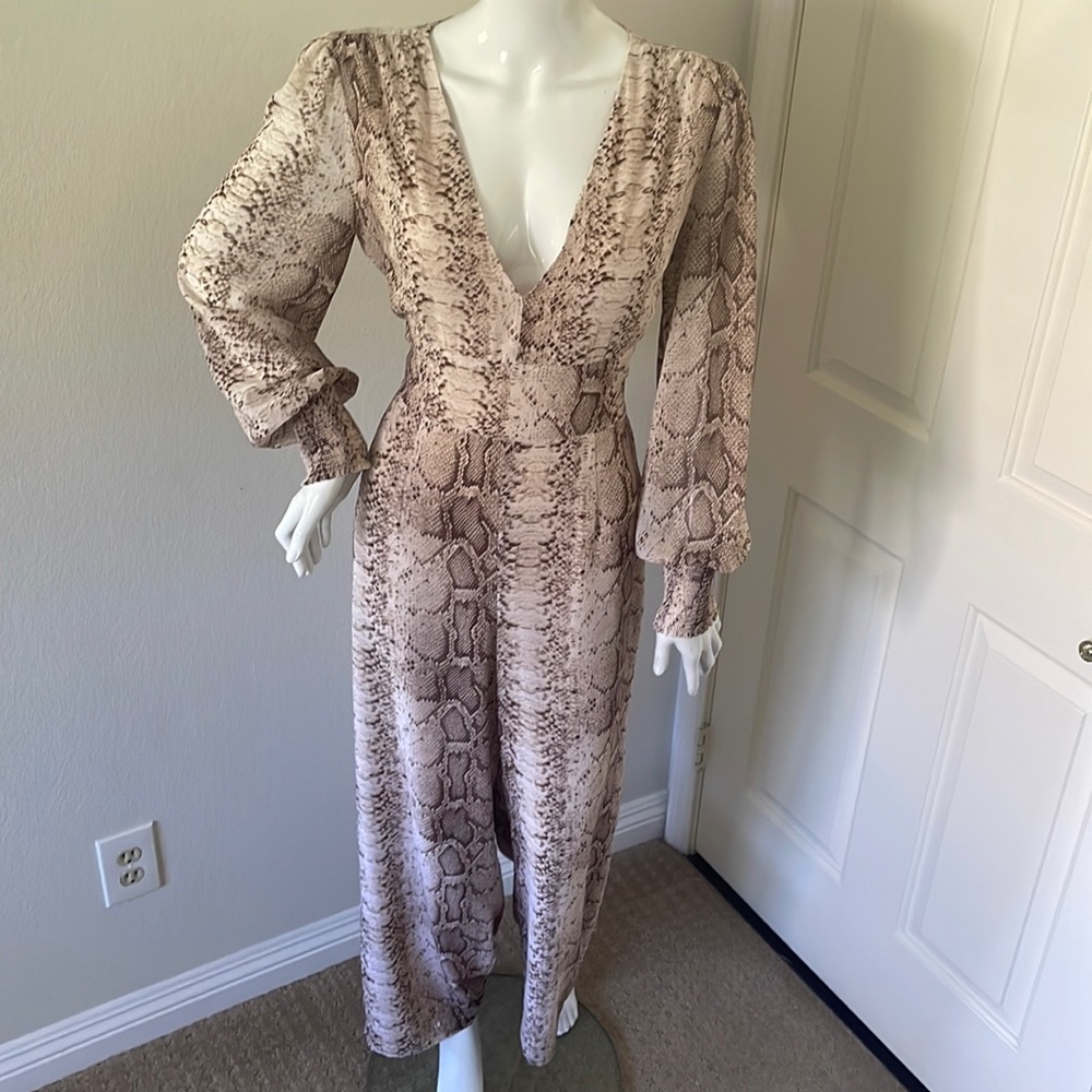 Snake print jumpsuit M